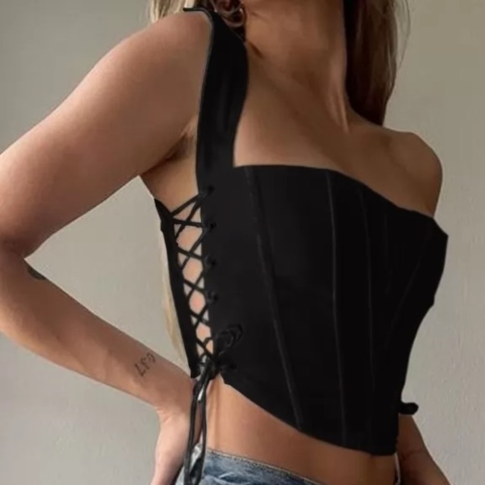 Rumored size large Westwood Black Lace-Up Corset Top